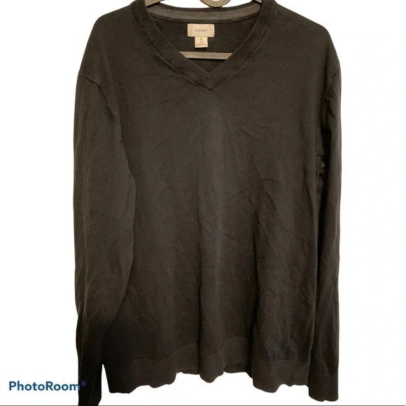Old Navy black men’s knit V-neck Sweater Sz  XL - Picture 8 of 8